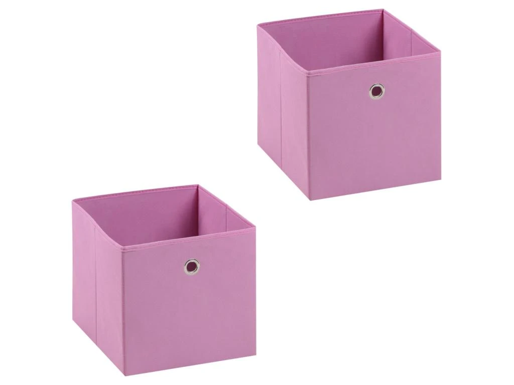 Lot De 2 Boites En Tissu Rose ELA Boîte De Rangement Ouverte Avec Poignée Dim 27 X 27 X 27 Cm, Pour Linge Jouets Vêtements 3 Lot De 2 Boites En Tissu Rose ELA Boîte De Rangement Ouverte Avec Poignée Dim 27 X 27 X 27 Cm, Pour Linge Jouets Vêtements