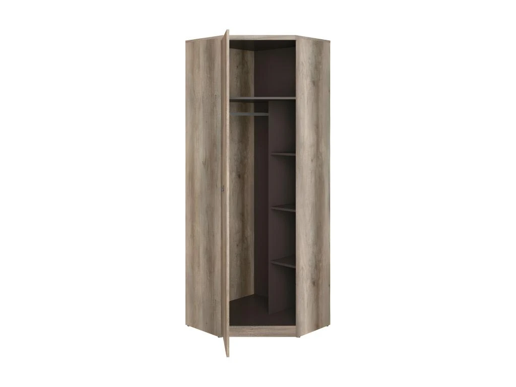 LISETTO | Armoire D'angle Salon Chambre Adulte Et Chambre Ado | Style Moderne | 205,5 X 74,5 X 74,5 Cm | Tringle | Étagères 5 LISETTO | Armoire D'angle Salon Chambre Adulte Et Chambre Ado | Style Moderne | 205,5 X 74,5 X 74,5 Cm | Tringle | Étagères – Image 3