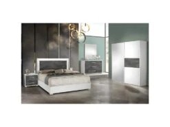 IZIA GRISE - Armoire 2 Portes Coulissantes Avec Miroir 6 IZIA GRISE - Armoire 2 Portes Coulissantes Avec Miroir -Meubles Soldes Boutique armoire et dressing 10059035