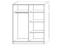 IZIA GRISE - Armoire 2 Portes Coulissantes Avec Miroir 7 IZIA GRISE - Armoire 2 Portes Coulissantes Avec Miroir -Meubles Soldes Boutique armoire et dressing 10059037