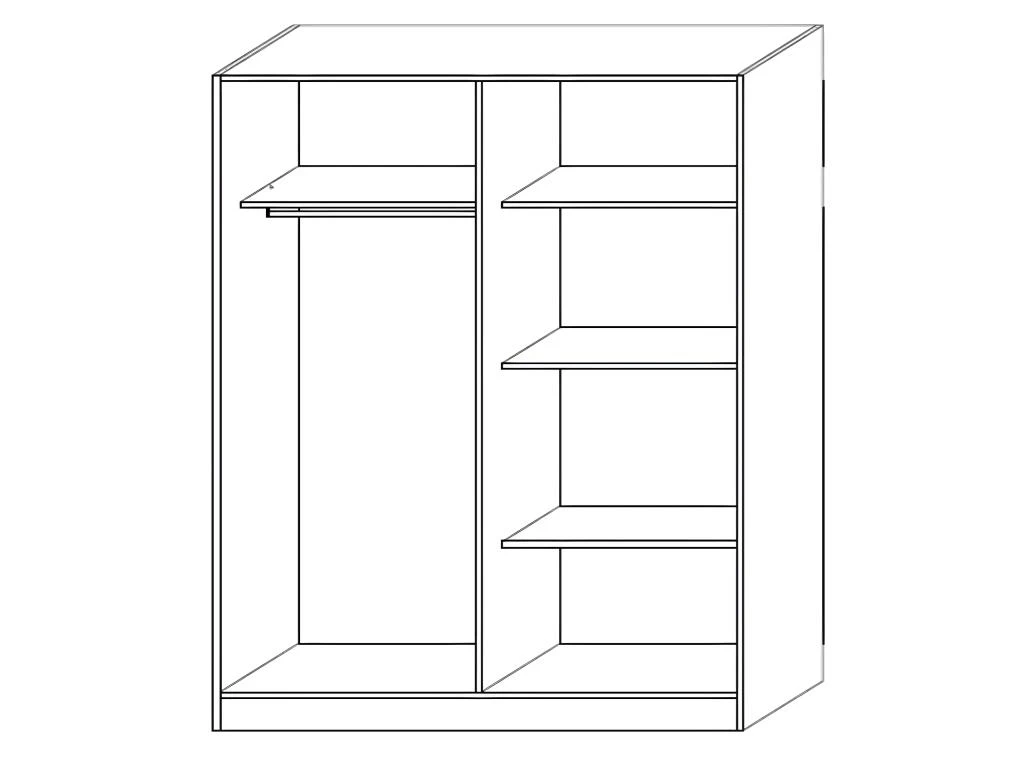 IZIA GRISE - Armoire 2 Portes Coulissantes Avec Miroir 5 IZIA GRISE - Armoire 2 Portes Coulissantes Avec Miroir – Image 3