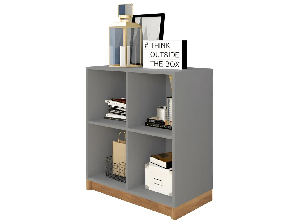 Rayonnage Bas Gris Mat Haut 76 Cm 4 Niches 3 Rayonnage Bas Gris Mat Haut 76 Cm 4 Niches