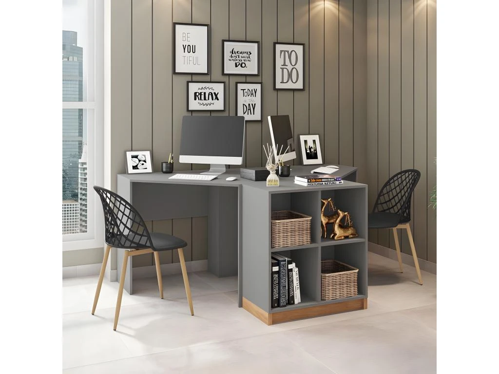 Rayonnage Bas Gris Mat Haut 76 Cm 4 Niches 7 Rayonnage Bas Gris Mat Haut 76 Cm 4 Niches â Image 5