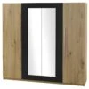 Armoire 4 Portes Avec Miroirs Couleur ChĂȘne Et Noir - IRINA 1 Armoire 4 Portes Avec Miroirs Couleur ChĂȘne Et Noir - IRINA -Meubles Soldes Boutique armoire et dressing 10478741