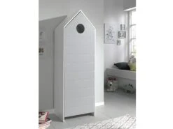 HAVRE - Armoire Cabane De Plage Grise 1 Porte -Meubles Soldes Boutique armoire et dressing 10506981