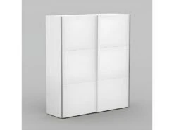 Armoire Design 2 Portes Coulissantes 200cm Couleur Blanc. Collection SMITH