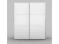 Armoire Design 2 Portes Coulissantes 200cm Couleur Blanc. Collection SMITH -Meubles Soldes Boutique armoire et dressing 10560695