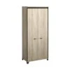 Armoire 2 Portes Bois/Noir - HUGUES
