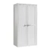 LAZIO - Armoire 2 Portes Effet Lambris Poignées Corde -Meubles Soldes Boutique armoire et dressing 12350583