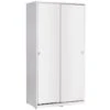 Armoire 2 Portes Coulissantes 182X94X52Cm Blanc - Venprodin 1 Armoire 2 Portes Coulissantes 182X94X52Cm Blanc - Venprodin -Meubles Soldes Boutique armoire et dressing 12356875
