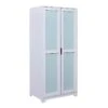 GLASCA - Armoire 2 Portes En Pin Gris Et Vert D'Eau -Meubles Soldes Boutique armoire et dressing 12601837