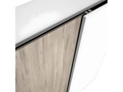 ILONA - Armoire Penderie 2 Portes Coulissantes Effet Chêne Clair Et Blanc Mat 11 ILONA - Armoire Penderie 2 Portes Coulissantes Effet Chêne Clair Et Blanc Mat -Meubles Soldes Boutique armoire et dressing 13855553