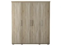 Armoire, Garde-robe, Collection TOM, 4 Portes 160 Cm, Penderie Intégrée Chêne Sonoma -Meubles Soldes Boutique armoire et dressing 15894453