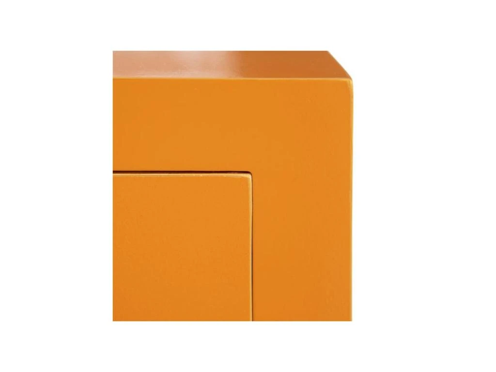 Armoire Lingère 2 Portes 6 Tiroirs Bois/Orange - QINGDAO 6 Armoire Lingère 2 Portes 6 Tiroirs Bois/Orange - QINGDAO – Image 4