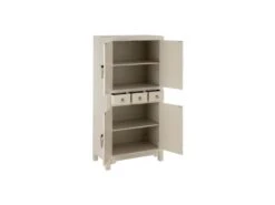 Armoire 4 Portes, 3 Tiroirs Blanc Cassé Meuble Chinois - PEKIN -Meubles Soldes Boutique armoire et dressing 17632575