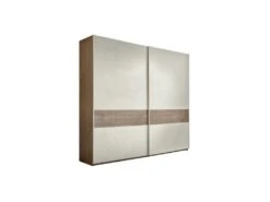 Armoire 2 Portes Coulissantes Noyer Foncé/Argile - ANIECE N°2