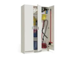 Armoire 3 Portes Battantes - Blanc - MULA - L 109 X L 37x H 180 -Meubles Soldes Boutique armoire et dressing 19721709