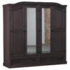 New Mexico Armoire 4 Portes Avec 2 Portes Miroir, 2 Portes Pleines Et 2 Tiroirs, Largeur 194 Cm, Hauteur 193 Cm, Finition Style Colonial. -Meubles Soldes Boutique armoire et dressing 22414559