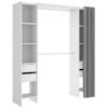 Armoire Resegone, Structure Pour Dressing, Cintre Ouvert, 180x50h205 Cm, Blanc Et Gris 1 Armoire Resegone, Structure Pour Dressing, Cintre Ouvert, 180x50h205 Cm, Blanc Et Gris -Meubles Soldes Boutique armoire et dressing 22791317
