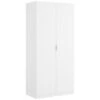 Armoire Giovo, Portemanteau Pour Chambre, Armoire Avec 2 Portes Battantes, 81x52h184 Cm, Blanc
