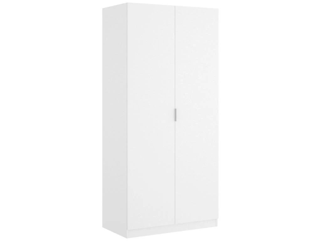 Armoire Giovo, Portemanteau Pour Chambre, Armoire Avec 2 Portes Battantes, 81x52h184 Cm, Blanc 3 Armoire Giovo, Portemanteau Pour Chambre, Armoire Avec 2 Portes Battantes, 81x52h184 Cm, Blanc