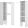 Armoire Plose, Structure Pour Dressing D'angle, Porte-manteau D'angle Ouvert, 226x79h186 Cm, Blanc 2 Armoire Plose, Structure Pour Dressing D'angle, Porte-manteau D'angle Ouvert, 226x79h186 Cm, Blanc -Meubles Soldes Boutique armoire et dressing 22793295