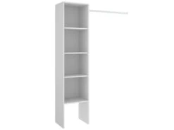 Armoire Presanella, Structure Pour Dressing, Portemanteau Ouvert, 138x40h186 Cm, Blanc
