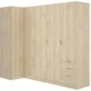 Armoire Sucso, Meuble D'angle Pour Chambre à Coucher, Armoire D'angle Avec 5 Portes Battantes, 214x91h184 Cm, Chêne -Meubles Soldes Boutique armoire et dressing 22793687