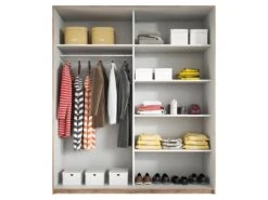 Armoire Design 2 Portes 200cm Couleur Chêne Foncé. Collection EOS 9 Armoire Design 2 Portes 200cm Couleur Chêne Foncé. Collection EOS -Meubles Soldes Boutique armoire et dressing 9575253