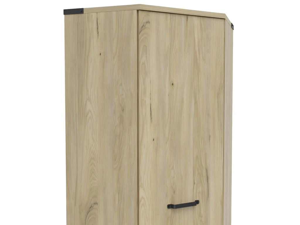 Armoire D'angle 1 Porte Dako Bois Et Noir 6 Armoire D'angle 1 Porte Dako Bois Et Noir – Image 4