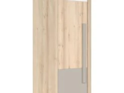 Armoire D'angle 1 Porte Stella Bois Gris Et Blanc -Meubles Soldes Boutique armoire et dressing 9576265
