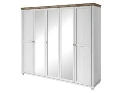 Armoire 250x220 Avec 5 Portes. Coloris Blanc Et Chêne. Collection ASSIA 9 Armoire 250x220 Avec 5 Portes. Coloris Blanc Et Chêne. Collection ASSIA -Meubles Soldes Boutique armoire et dressing 9576523