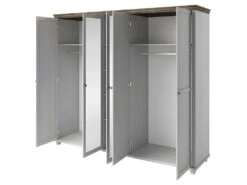 Armoire 250x220 Avec 5 Portes. Coloris Blanc Et Chêne. Collection ASSIA 10 Armoire 250x220 Avec 5 Portes. Coloris Blanc Et Chêne. Collection ASSIA -Meubles Soldes Boutique armoire et dressing 9576525