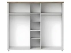 Armoire 250x220 Avec 5 Portes. Coloris Blanc Et Chêne. Collection ASSIA 11 Armoire 250x220 Avec 5 Portes. Coloris Blanc Et Chêne. Collection ASSIA -Meubles Soldes Boutique armoire et dressing 9576527