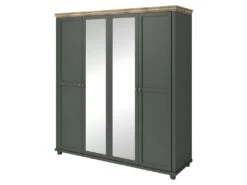 Armoire 200x220 Avec 4 Portes. Coloris Vert Kaki Et Chêne. Collection ASSIA 9 Armoire 200x220 Avec 4 Portes. Coloris Vert Kaki Et Chêne. Collection ASSIA -Meubles Soldes Boutique armoire et dressing 9578211
