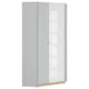 Armoire D'angle 2 Portes Pop Gris Et Blanc -Meubles Soldes Boutique armoire et dressing 9578483
