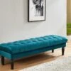 Banc RINALDO - Velours Bleu Canard -Meubles Soldes Boutique banc bout de lit 349761