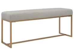 Banquette Pouf Tabouret Meuble Banc 120 Cm Gris Velours 3002066