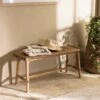 ALIDA - Banc 100x36cm Assise En Tissage D'abaca Naturel 1 ALIDA - Banc 100x36cm Assise En Tissage D'abaca Naturel -Meubles Soldes Boutique banc 14667965