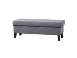 Banc Coffre Tissu - MYRKA - L 120 X L 45 X H 45 Cm