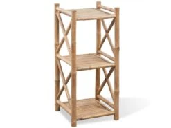 Étagère Armoire Meuble Design à 3 Paliers En Bambou 2702010/2
