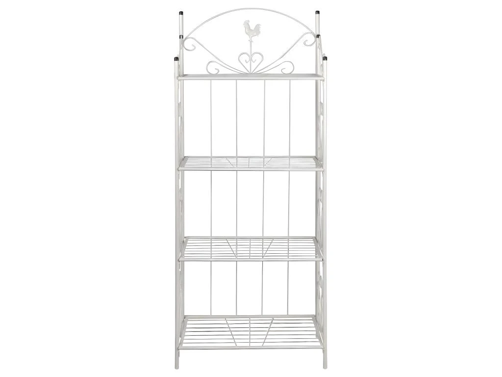 Etagère 4 Niveaux Acier Blanc Intérieur Ou Extérieur Pour Plantes Fleurs 2702002 4 Etagère 4 Niveaux Acier Blanc Intérieur Ou Extérieur Pour Plantes Fleurs 2702002 – Image 2