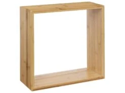 Lot De 3 Étagères Murales Flottantes Cubes En Bambou Fixations Invisibles -Meubles Soldes Boutique bibliotheque vitrine et etagere 11511109