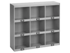 Etagère Safia Rectangulaire 9 Cases - Gris