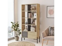 Étagère Pour Livres 100% Panneaux De Particules Couleur Fieltro Blanc 79,6x160x25,5 -Meubles Soldes Boutique bibliotheque vitrine et etagere 13048973