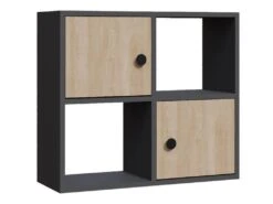 Étagère Pour Livres 100% Panneaux De Particules Couleur Anthracite Chêne. 72x25x62,6