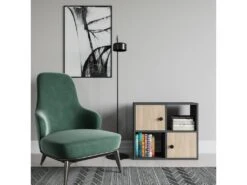 Étagère Pour Livres 100% Panneaux De Particules Couleur Anthracite Chêne. 72x25x62,6 -Meubles Soldes Boutique bibliotheque vitrine et etagere 13049225