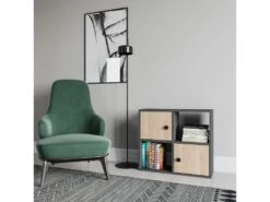 Étagère Pour Livres 100% Panneaux De Particules Couleur Anthracite Chêne. 72x25x62,6 -Meubles Soldes Boutique bibliotheque vitrine et etagere 13049227