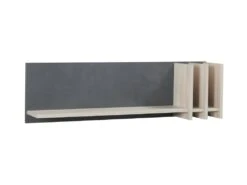 Etagère Murale Scandinave 100 Cm MALMO. Idéale Pour Exposer Vos Objets Déco. Coloris Chêne Clair/Gris Béton. Type Scandinave.