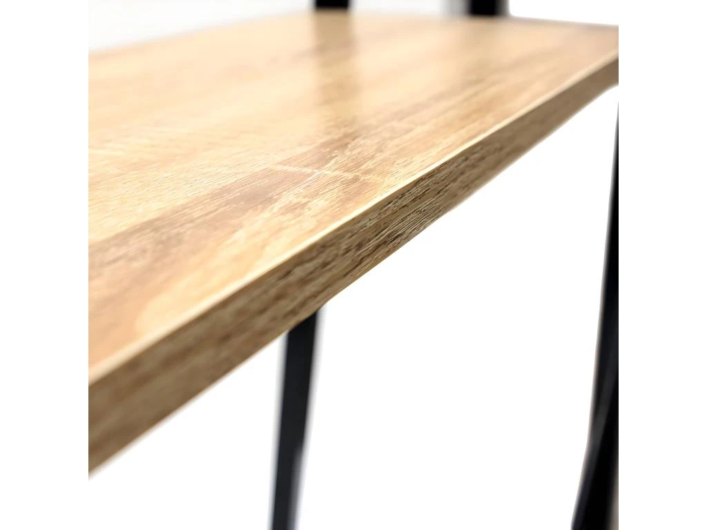 DARA - Etagère 2 Plateaux Métal Et Aspect Bois 6 DARA - Etagère 2 Plateaux Métal Et Aspect Bois – Image 4